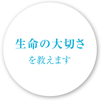 生命の大切さを教えます